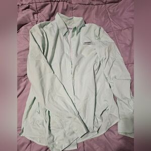 Columbia Light Green Button-Up Shirt